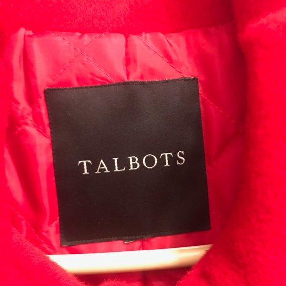 Winter wool coat, LX, Talbots, Red - Picture 2 of 3